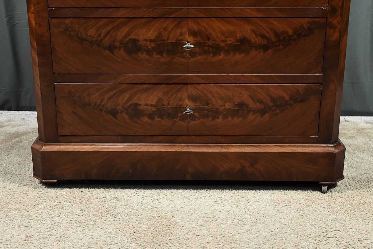 Burl Mahogany Dressing Table, Louis-Philippe Style – Late 19th Century