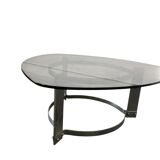 Table basse à café vintage en verre