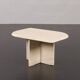 Italian small mid century travertine coffee table, 1970s