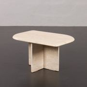 Italian small mid century travertine coffee table, 1970s