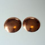 Set with 2 enamelled copper jewelry trays, ring trays, vintage