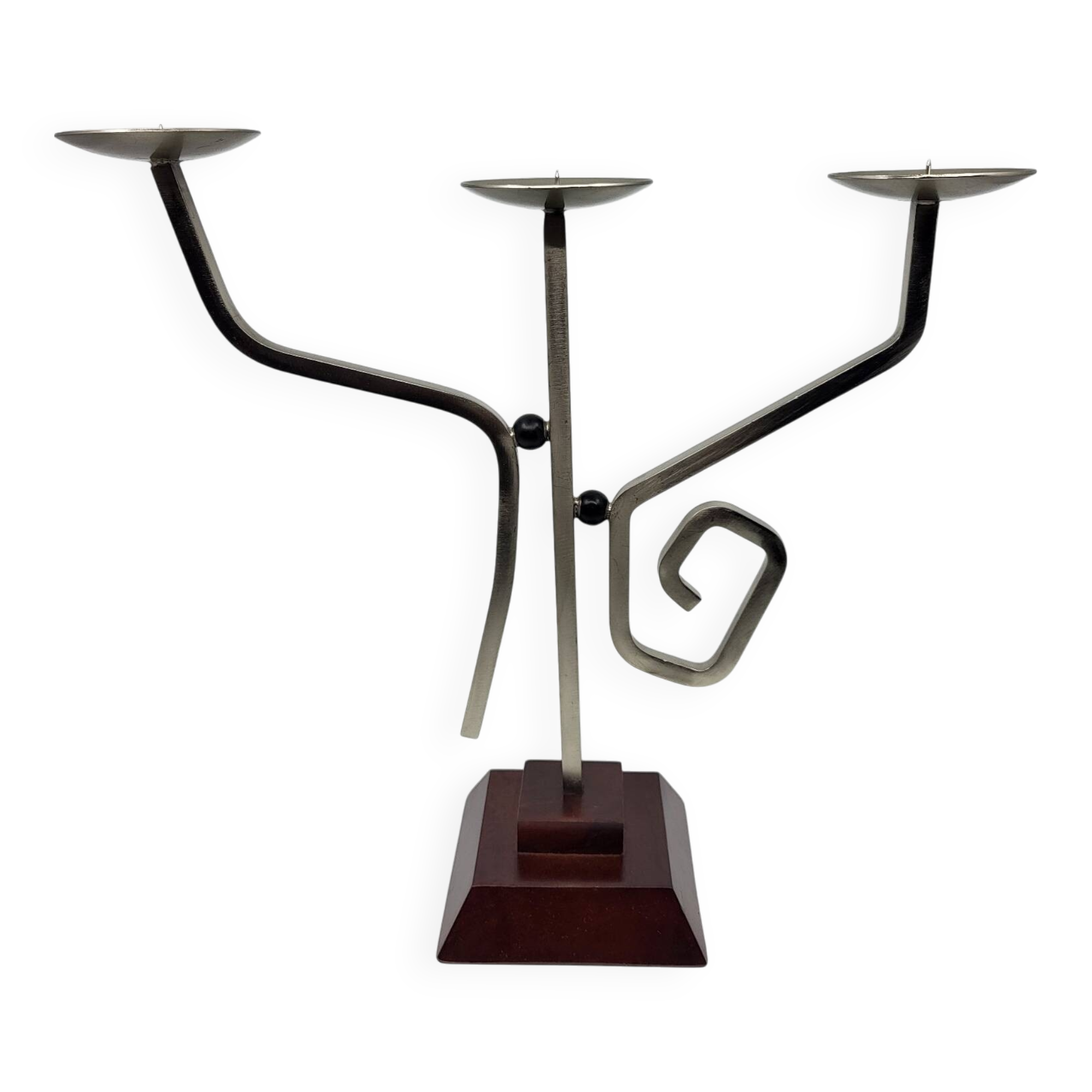 Garance Vallée X Monoprix chandelier, 3 arms in metal and wood France