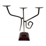 Garance Vallée X Monoprix chandelier, 3 arms in metal and wood France