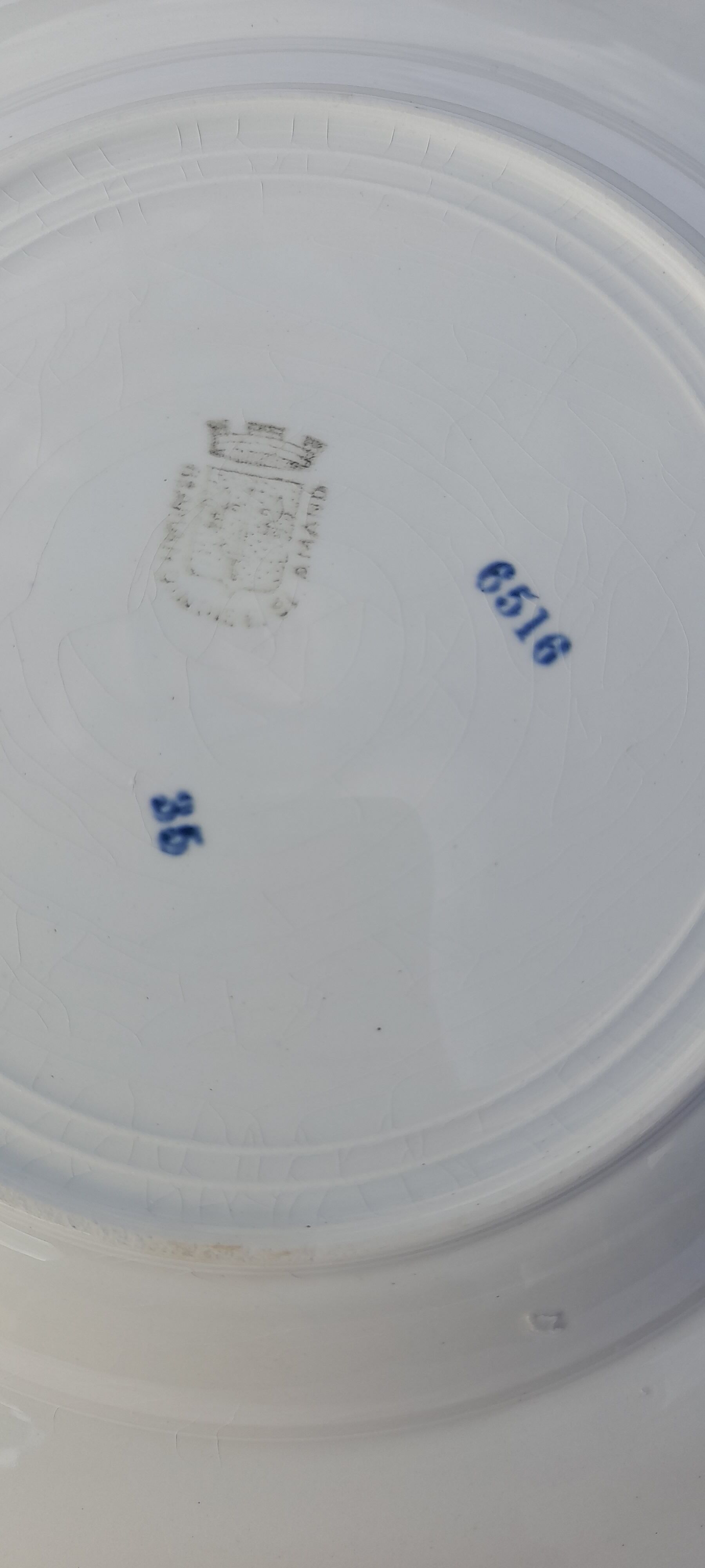 5 hollow plates in Saint-Amand earthenware