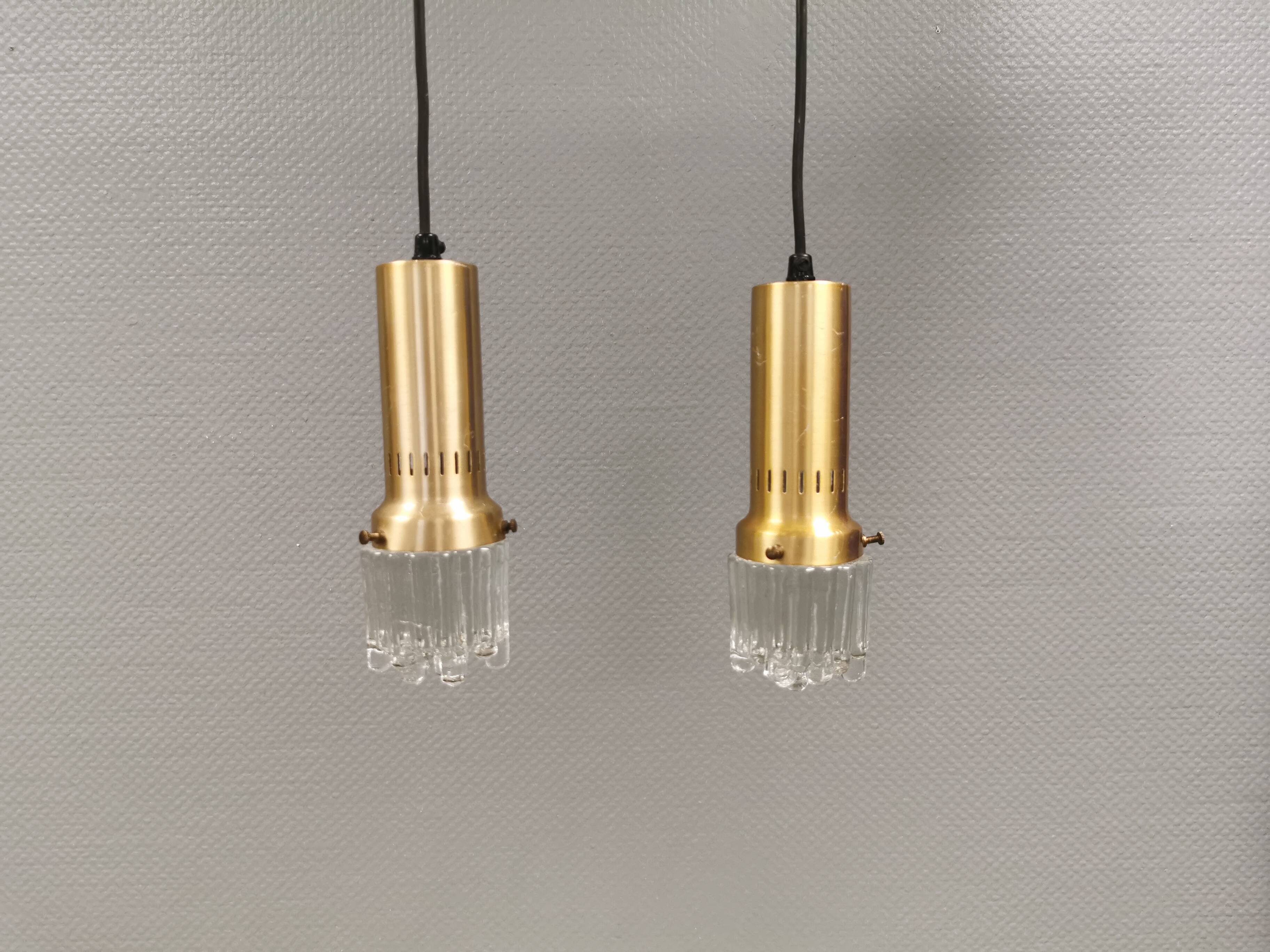 Two icicle pendant lamps from the Danish brand Vitrika, 1970s–80s.