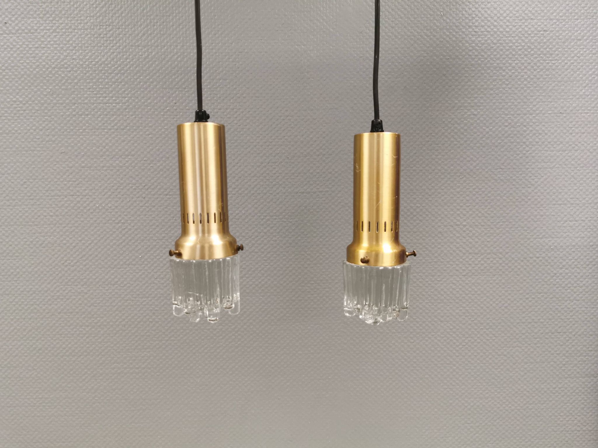 Two icicle pendant lamps from the Danish brand Vitrika, 1970s–80s.