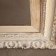 Exclusive carved wooden frame. Stripped vintage frame.