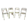 Suite de 4 chaises en métal années 50