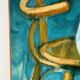Nature morte sur chaise, signée Miguel Anibal 98