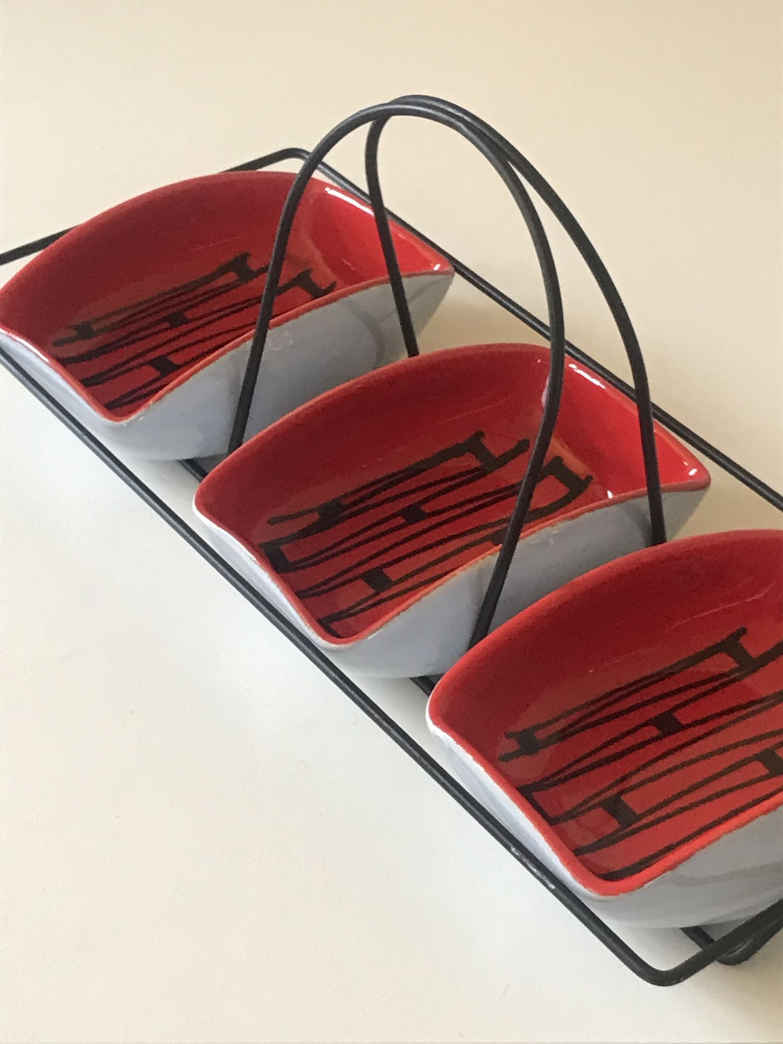 Serviteur apéritif vintage design annees 60