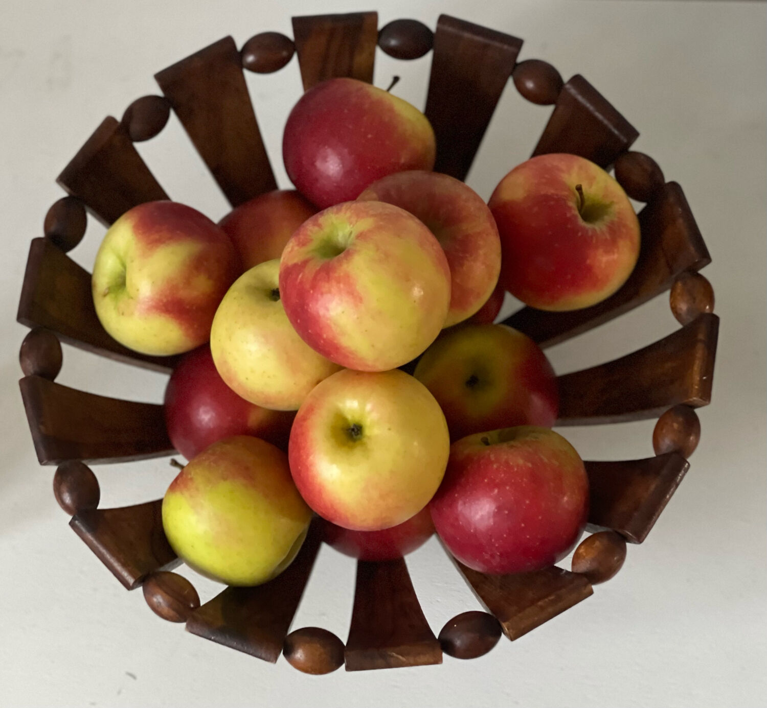 Teak fruit basket 1960