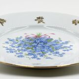 Plat en porcelaine myosotis