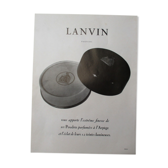 Ancienne publicité lanvin années 50