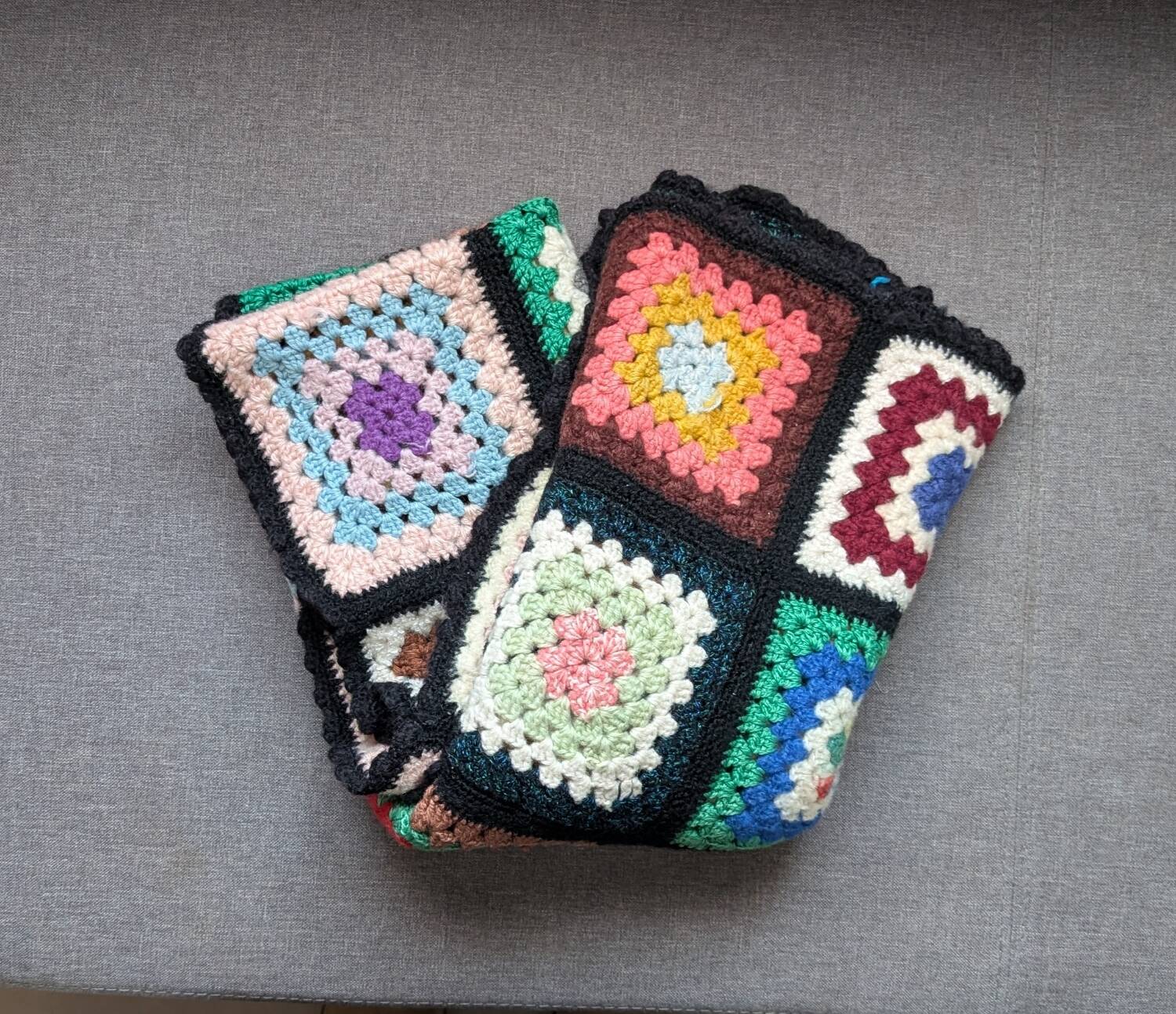 Plaid, jetée de canapé Granny. Vintage