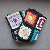 Plaid, jetée de canapé Granny. Vintage