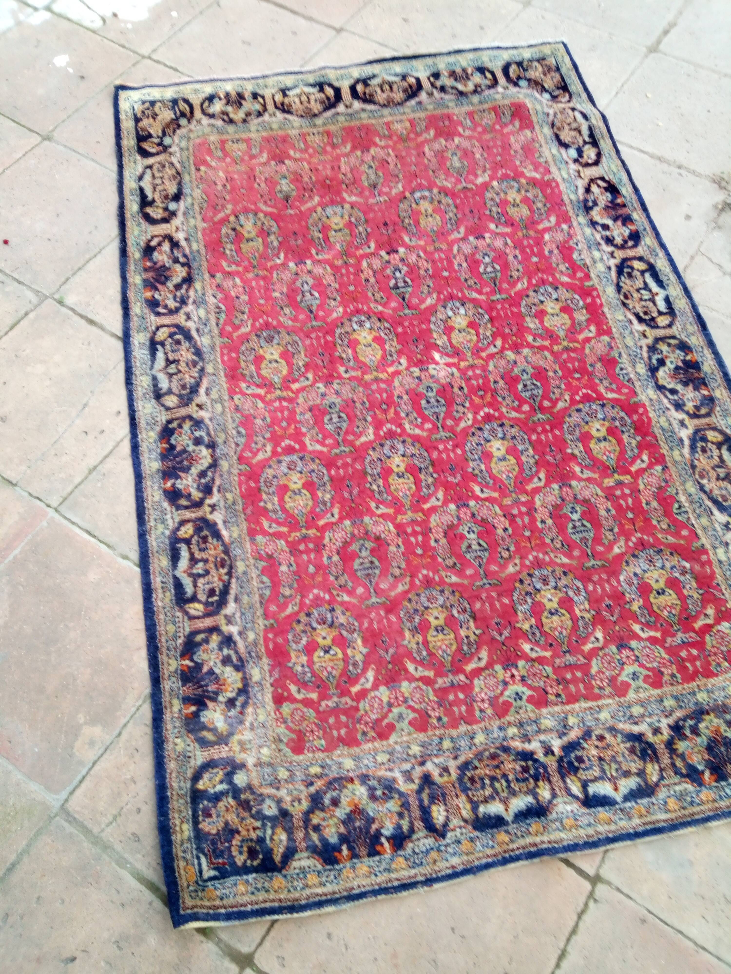 Persian carpet, silk ghoum 168 x 106