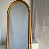 Miroir sur pied en bambou et rotin H:1m80