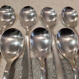 12 silver-plated metal ice cream scoops, silversmith Argental, Art Deco style, 13.3cm