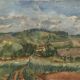 Tableau paysage de campagne ancien