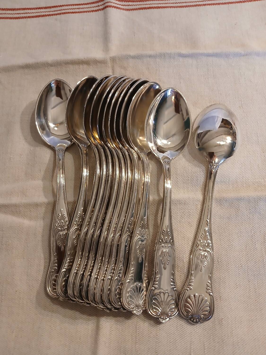 Antique flatware set for 51 place settings