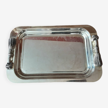 Rectangular silver metal dish