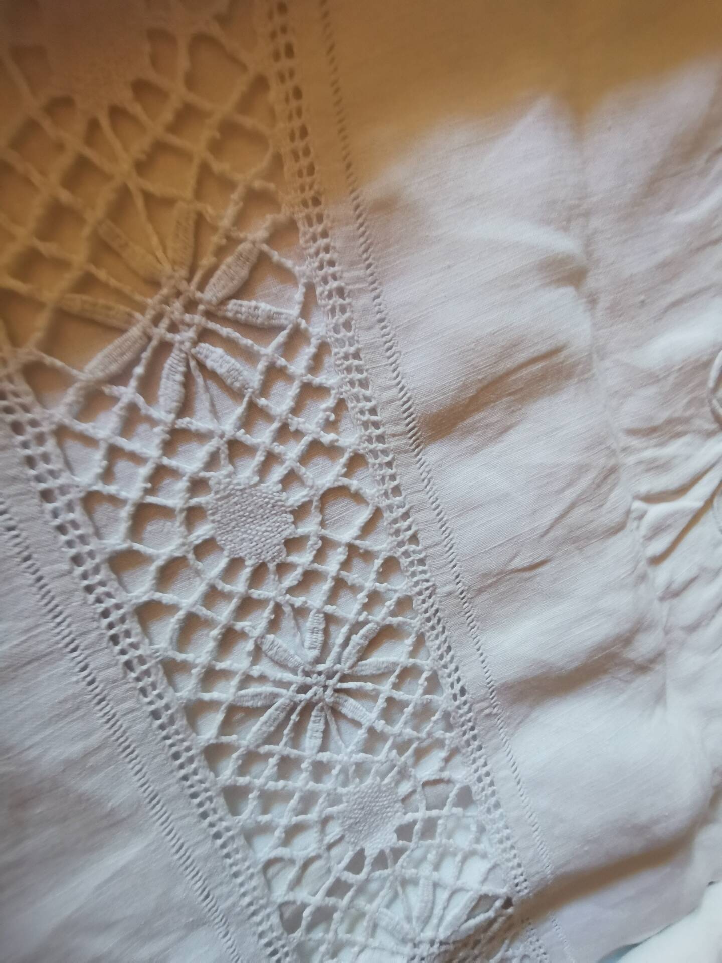 Antique linen cloth monogrammed CP