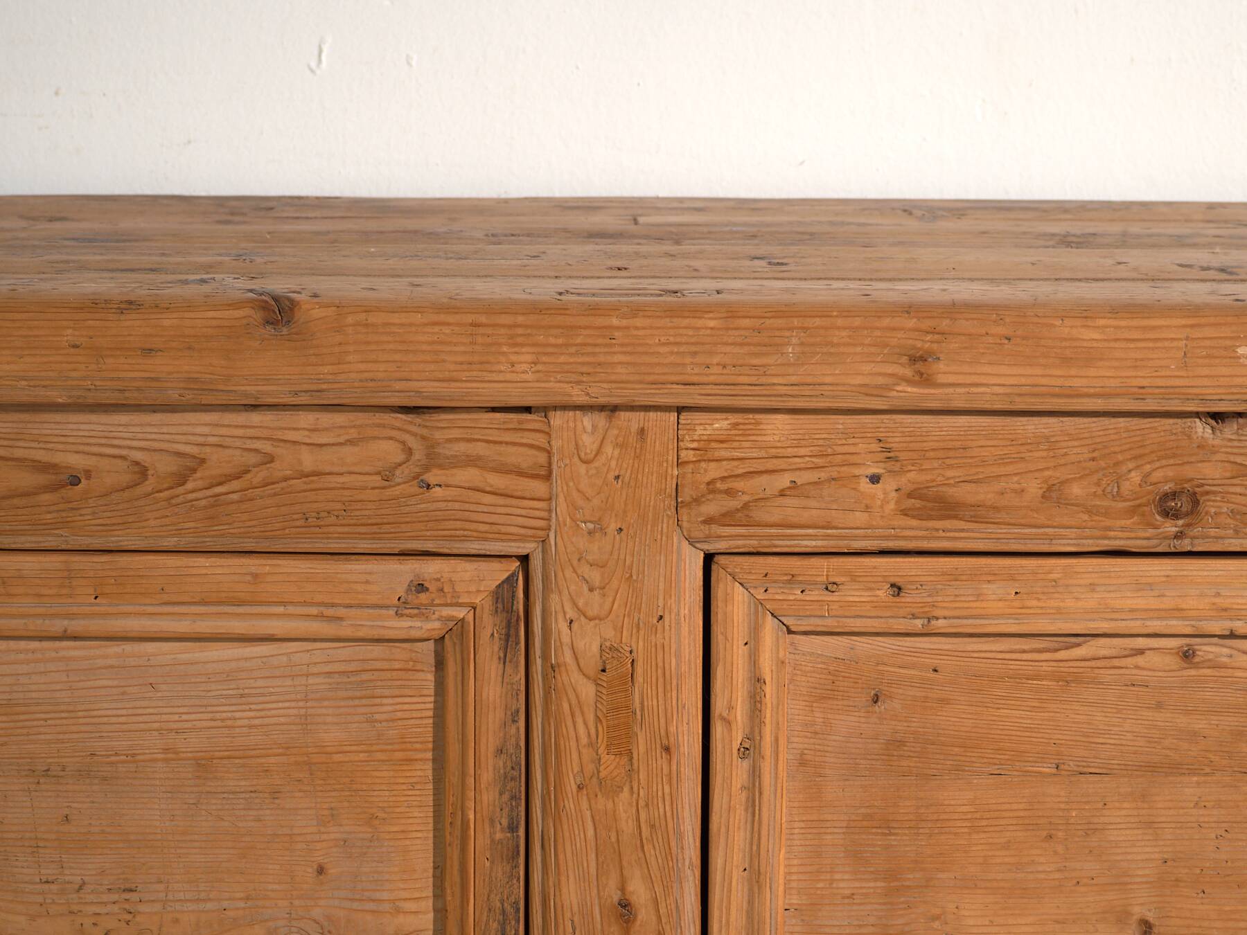 Antique wooden sideboard with three doors (circa 1920)