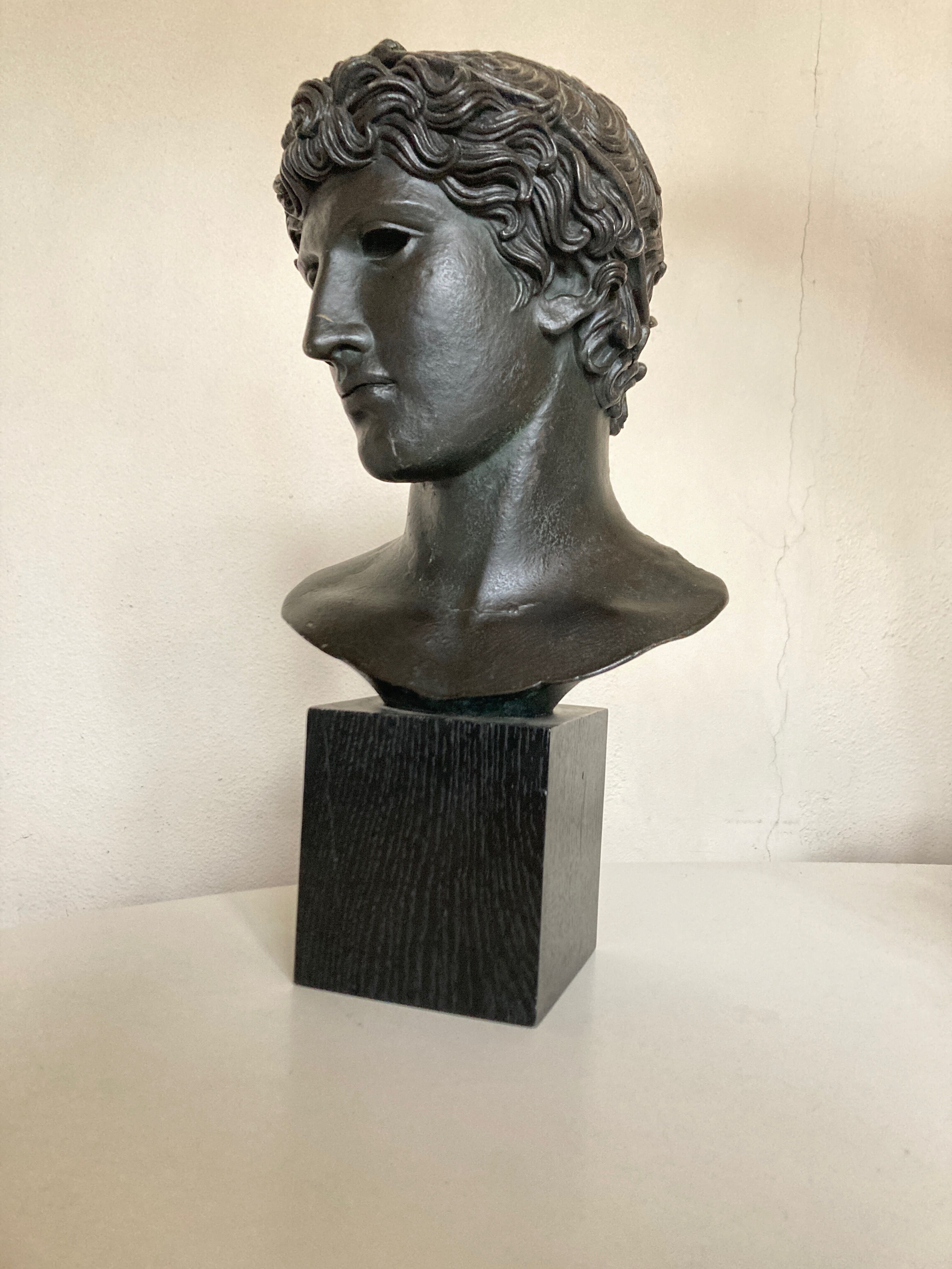 Athlete's head winner Greco Roman antiquities Louvre Museum