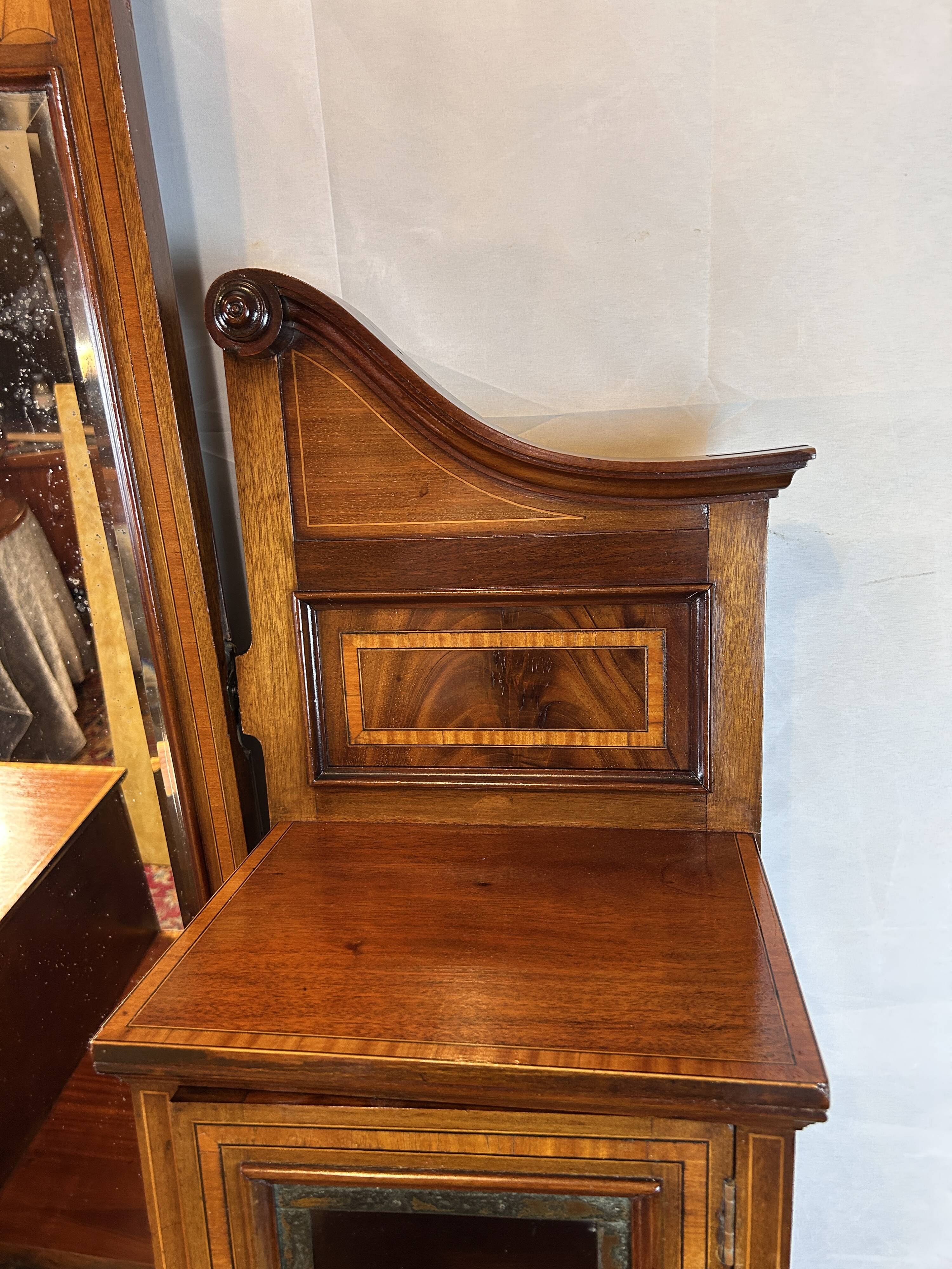 Edwardian Vintage Inlaid Console Hall Table / Dressing Table – 1900–1910