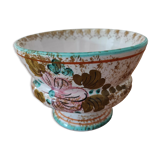 Hand-decorated earthenware cup