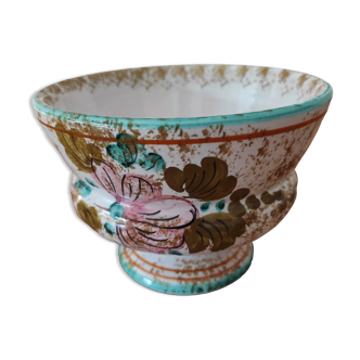 Hand-decorated earthenware cut