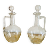 Pichets où carafons à vins en verres époque XIXe