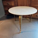 Red coffee table alabaster side table