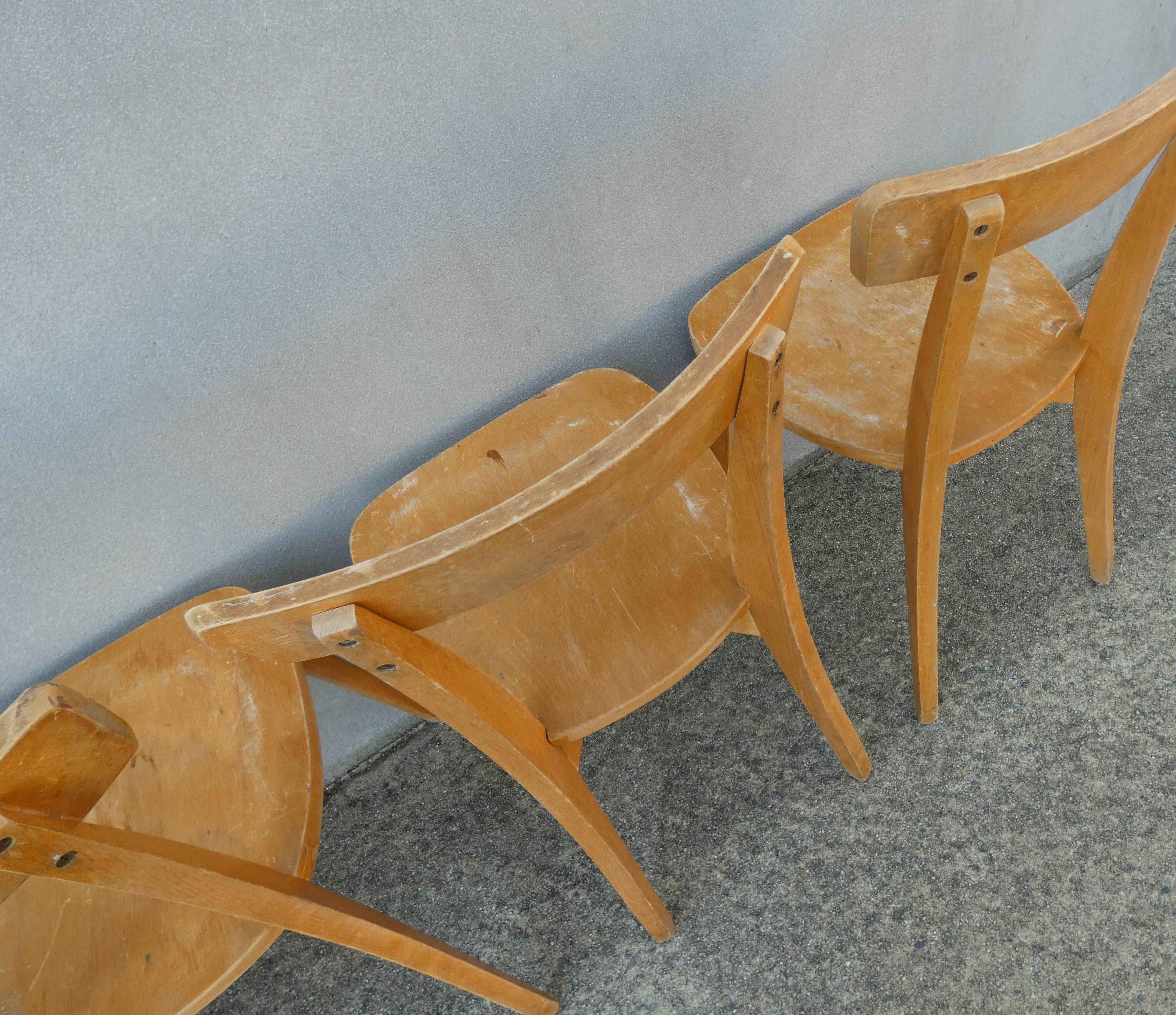 6 chaises de bistrot luterma vintage