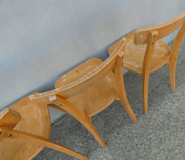 6 chaises de bistrot luterma vintage