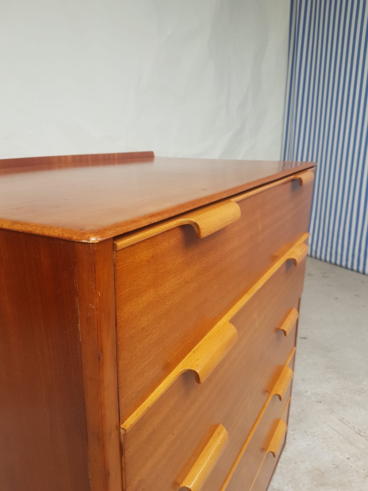 Walnut tallboy chest of drawers