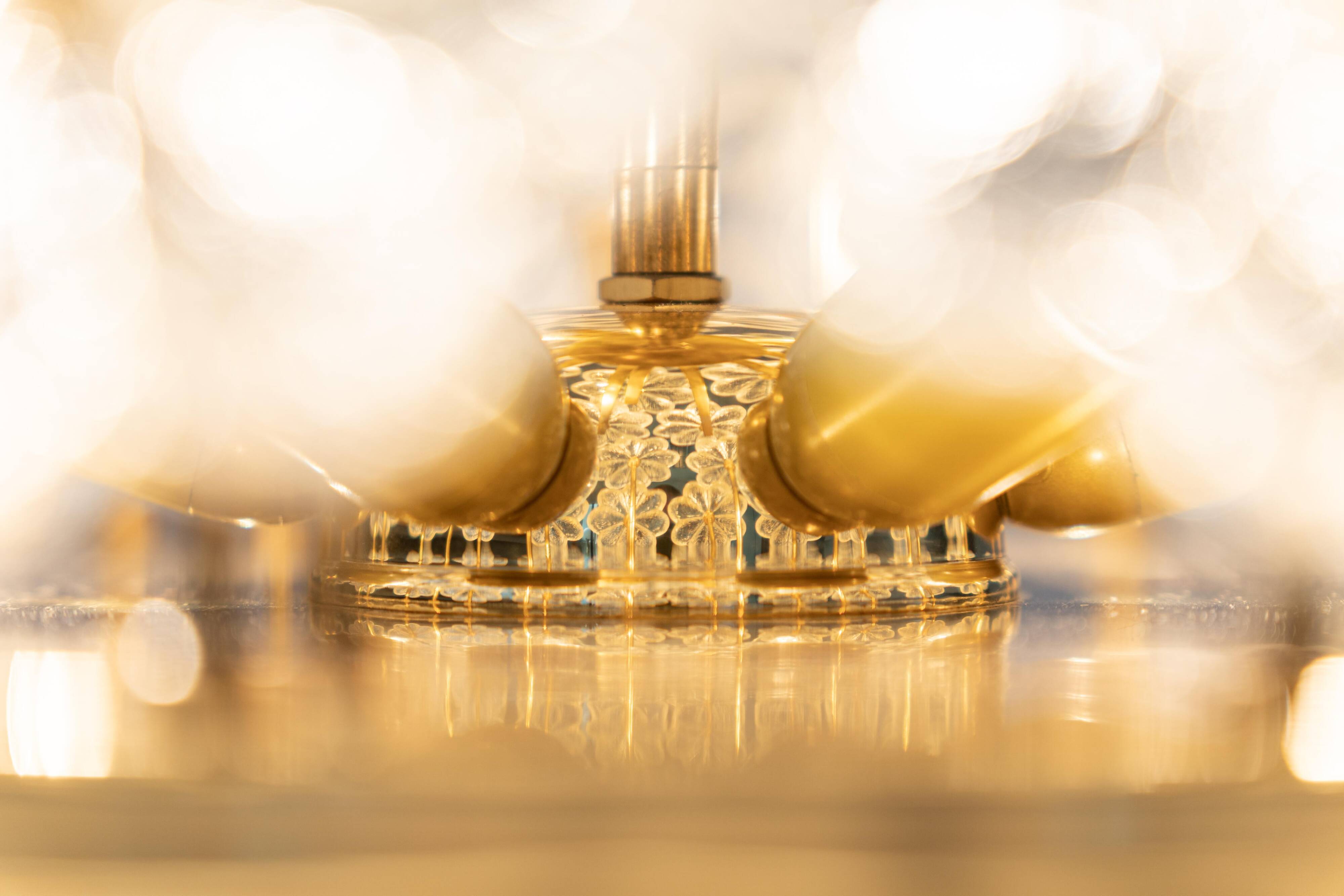 plafonnier fleur en verre Murano par Ernst Palme, Allemagne, années 1970