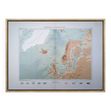 The North Atlantic, original map printed in 1879.