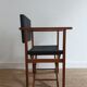 Chaise de directeur en bois et cuir
