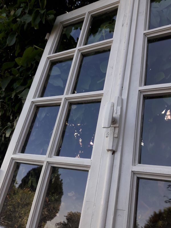 Old oak window H96.9xL81cm small panes