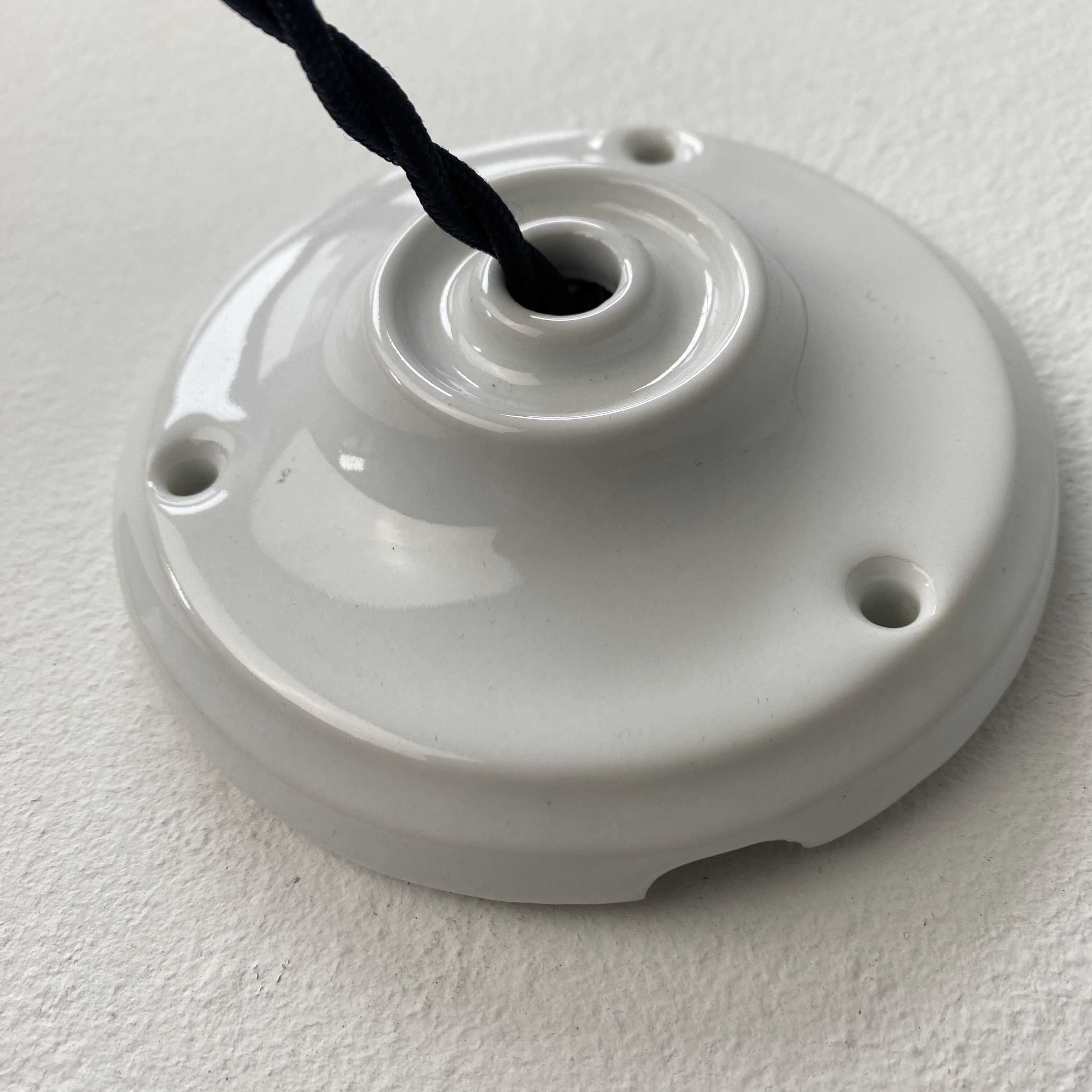 Old vintage opaline bell pendant lamp
