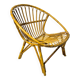 Adult basket armchair in vintage wicker rattan 1960s