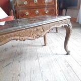 Table basse en verre églomisé
