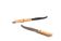 Set of 2 cheese knives bamboo handle, 60s