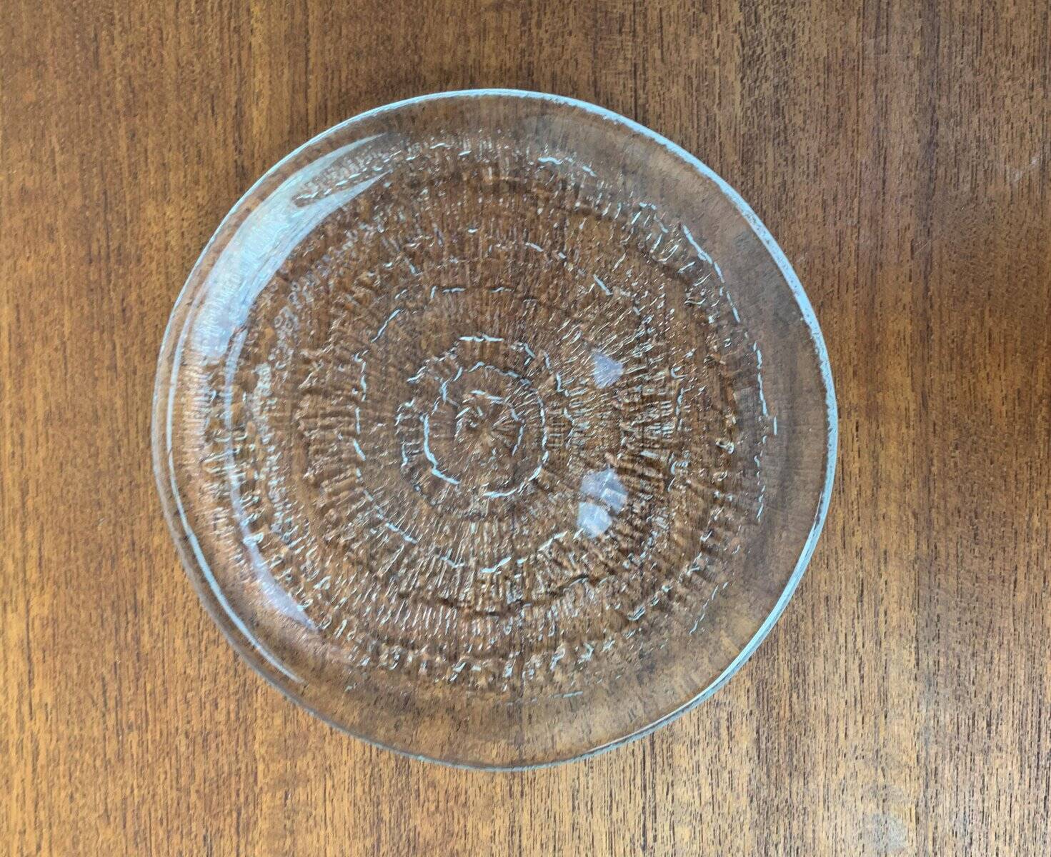 Vintage Finnish Glass Plates Solaris by Tapio Wirkkala for Iittala, Set of 5