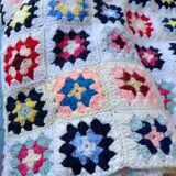 Vintage crochet plaid from the 70s