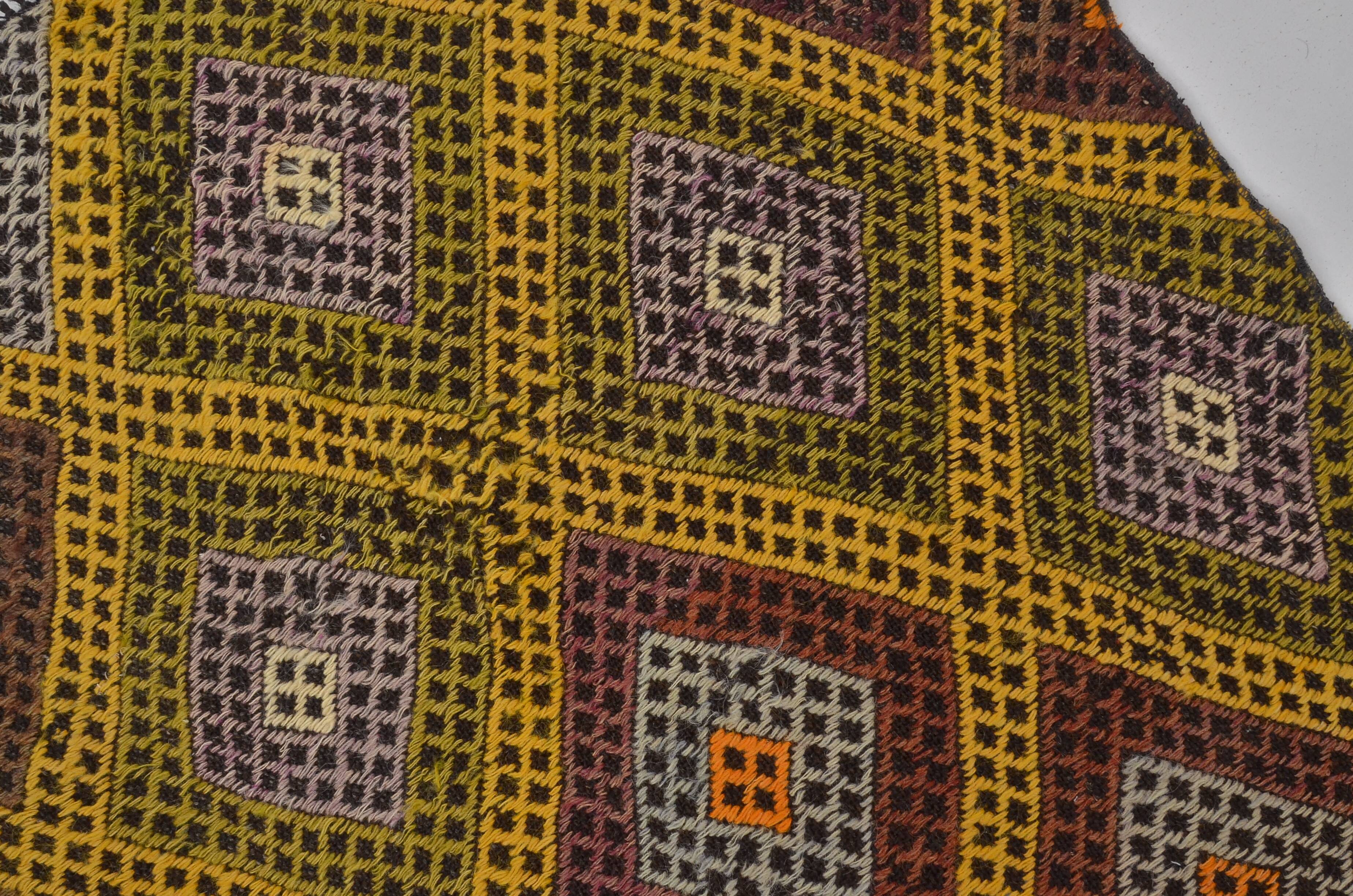 Small Oushak Vintage Kilim Rug sku 1985