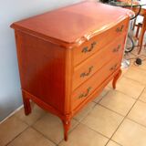 Commode varnished louis XV style curved feet