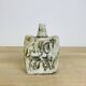 Ceramic vase with horses, vintage