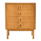 Commode en chêne à quatre tiroirs